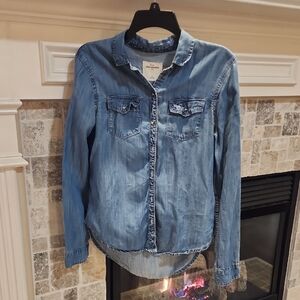 Abercrombie Kids Denim Blue Button Down Shirt